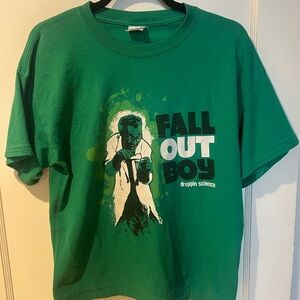 Fall Out Boy band tee in Vibrant Green
